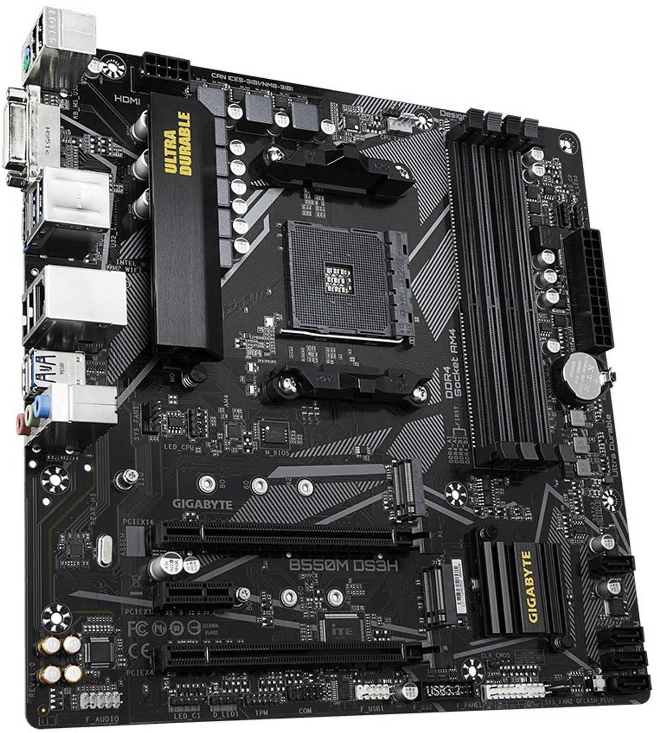 Image of GIGABYTE B550M DS3H AM4Socket Micro-ATX AMD B550 Chipset DDR4 Motherboard for Desktop