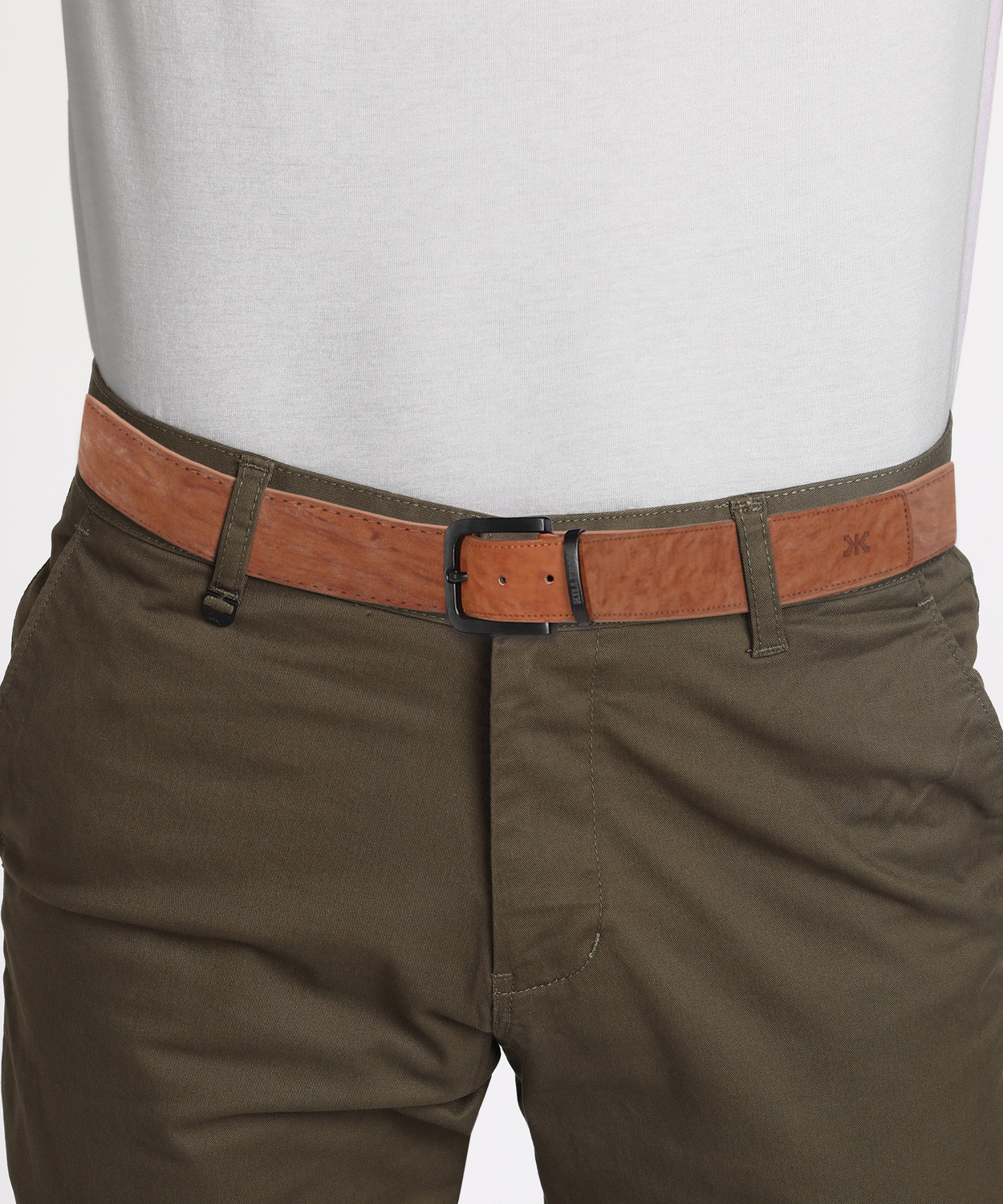 Image of KILLER Men Casual Brown Artificial Leather Belt