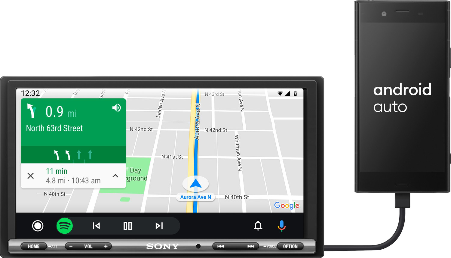 Image of SONY XAV-AX3200 Android Auto,Apple Car Play and WebLink Car Stereo