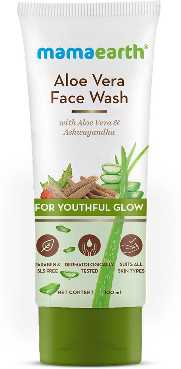 Mamaearth Aloe Vera & Ashwagandha Face Wash 100 ml