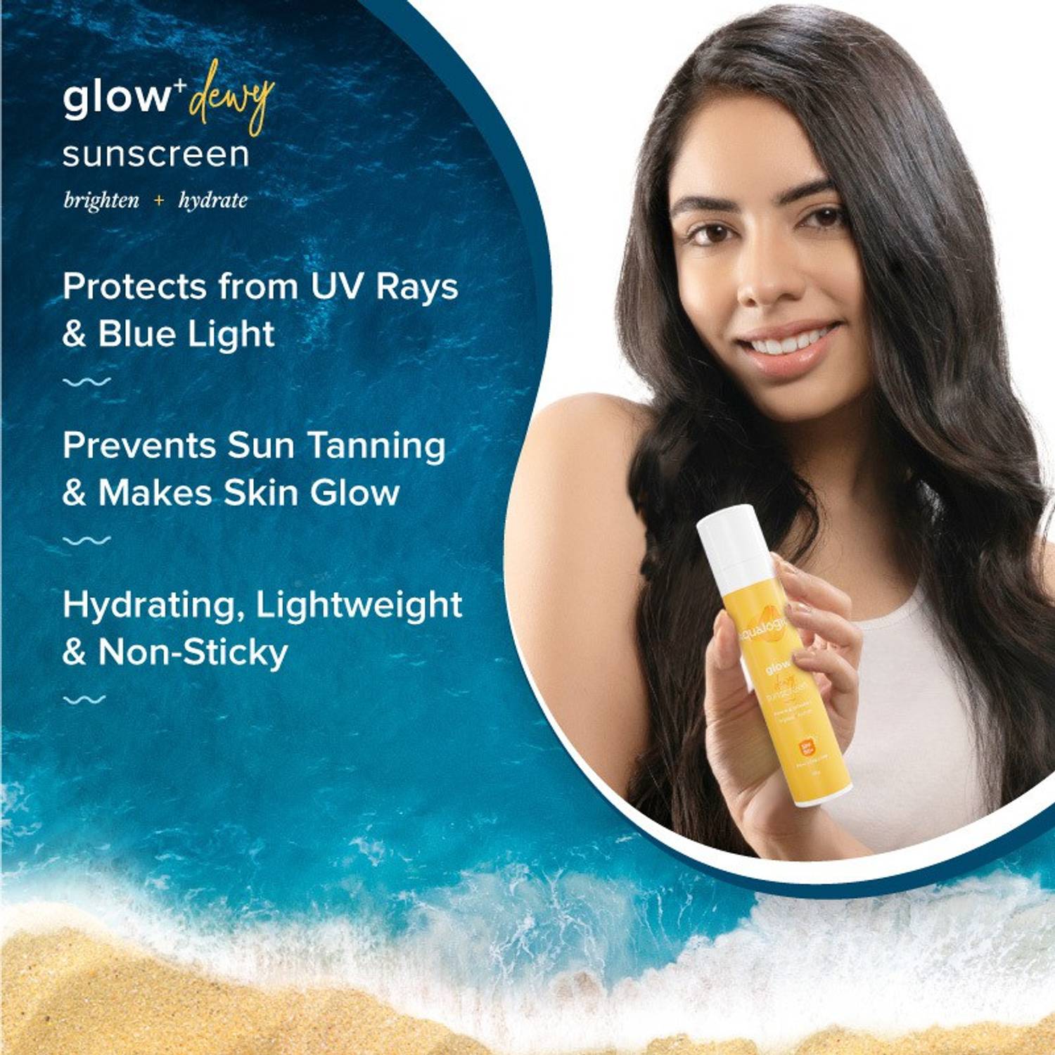 Aqualogica Sunscreen SPF 50 PA++++ Glow+ Duo 2pc 2 Pieces - Image 3