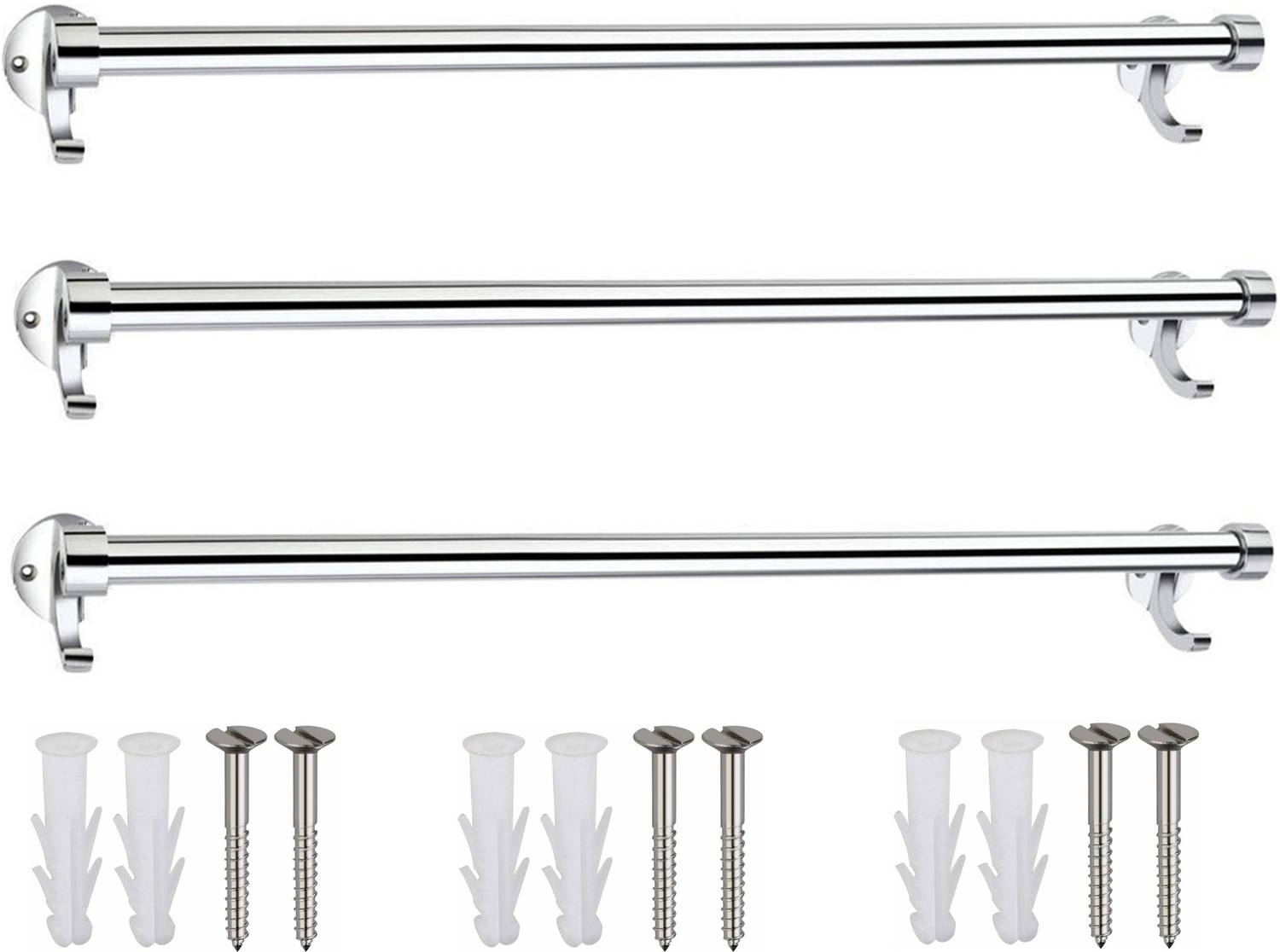 Albatroz 24 Inch 3 Bar Stainless Steel, Aluminum Towel Holder