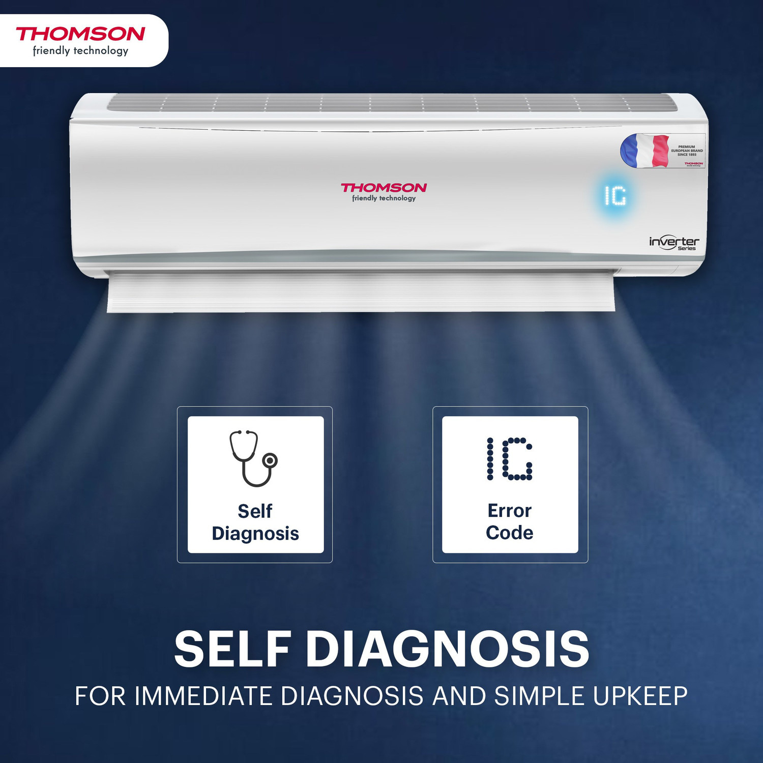 Image of Thomson 2023 Model 1.5 Ton 5 Star Split Inverter With iBreeze Technology AC