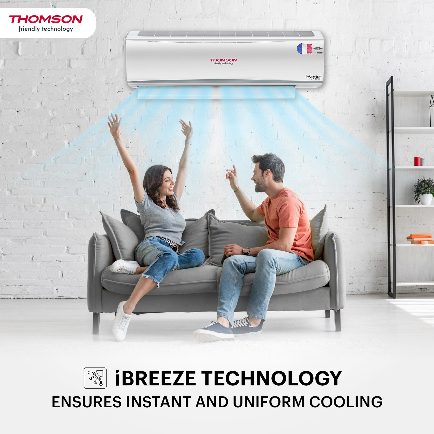 Image of Thomson 2023 Model 1.5 Ton 5 Star Split Inverter With iBreeze Technology AC