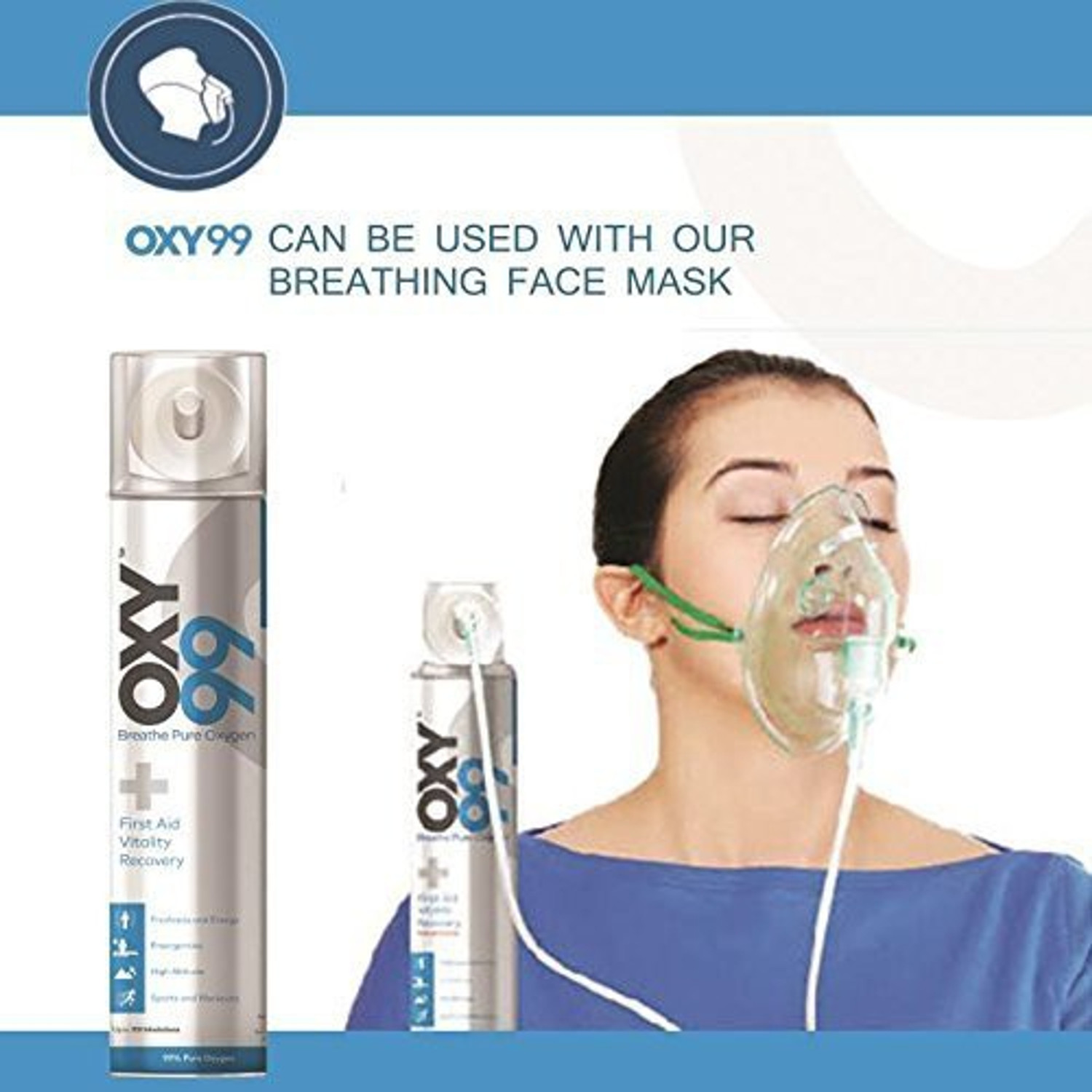 Image of OXY99 Oxygen Gas (2 can) Oxygen Cylinder
