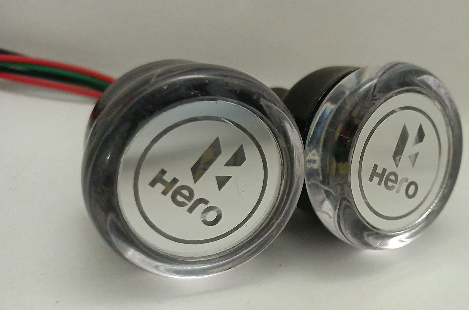 Image of Grandbiker Side LED Indicator Light for Hero Universal For Bike (White, Green)