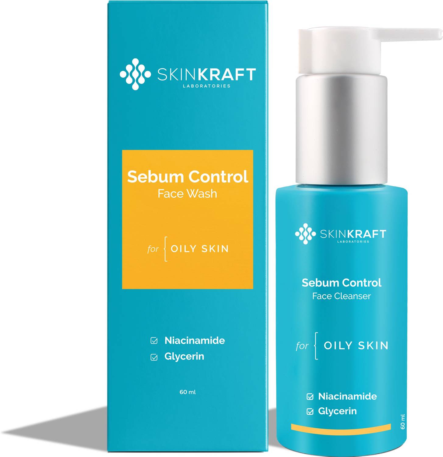 Skinkraft Sebum Control Face Cleanser - For Oily Skin Face Wash