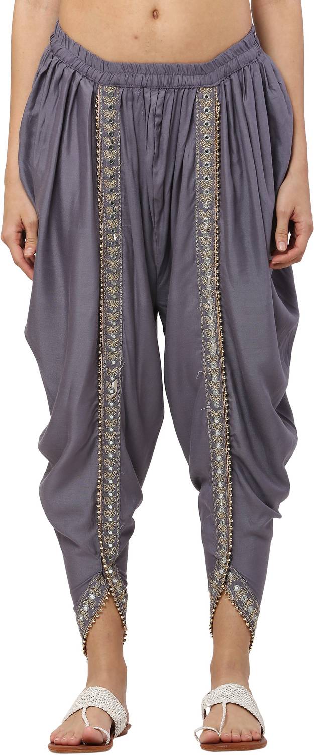Aasma Creatives Embroidered Rayon Women Harem Pants