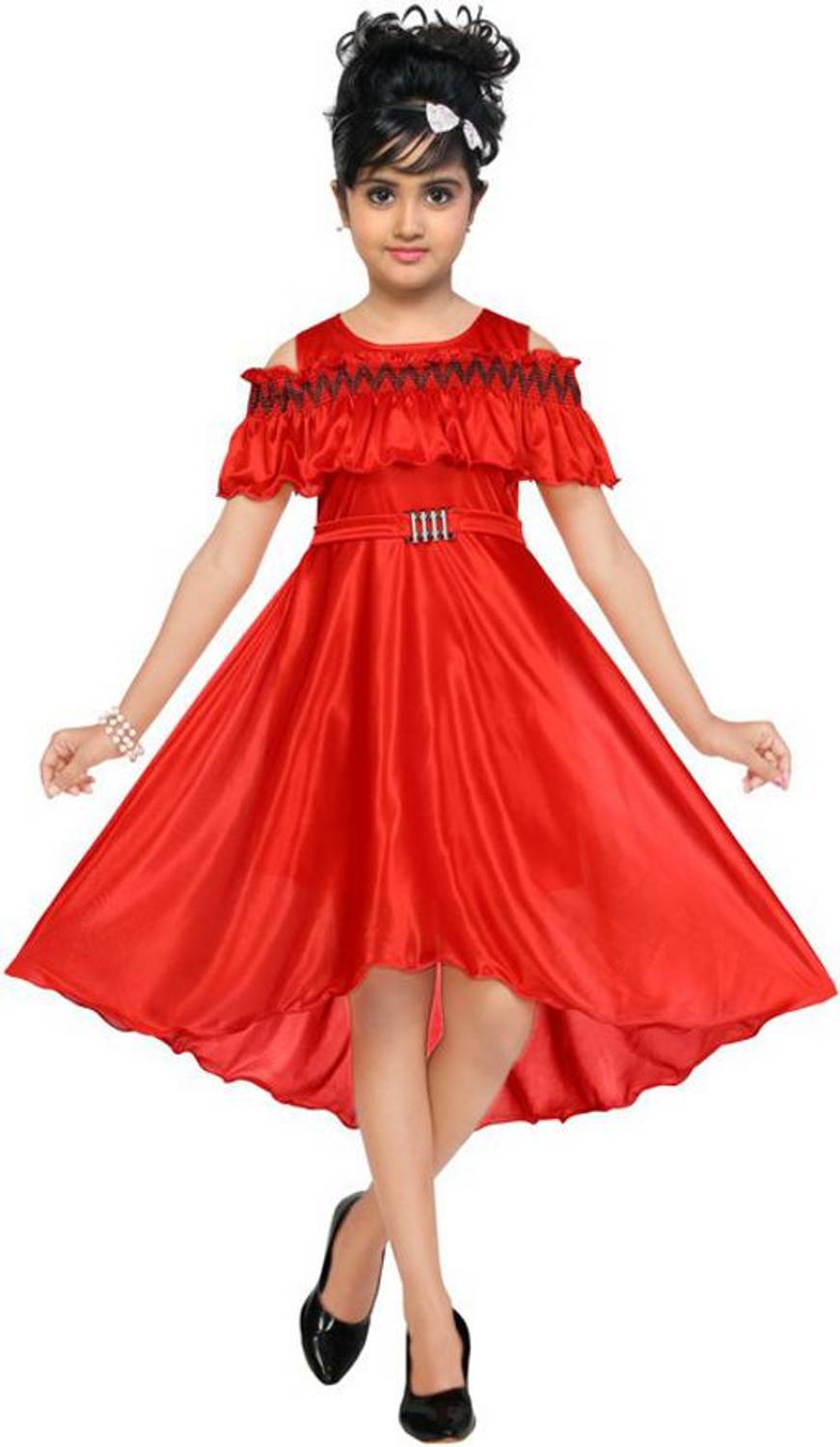 Highlightfashion Girls Calf Length Festive/Wedding Dress