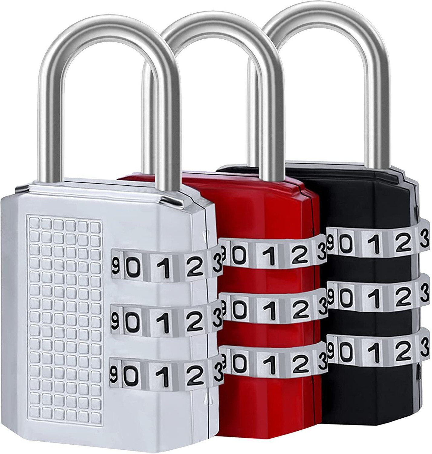 Image of PuthaK Padlock 3 Digit Combination Lock (Pack of 3) Combination Lock