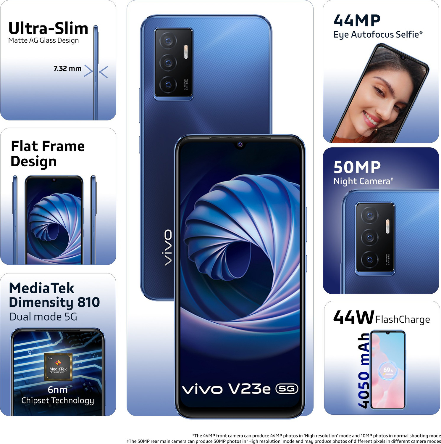 Image of vivo V23e 5G (Midnight Blue, 128 GB)