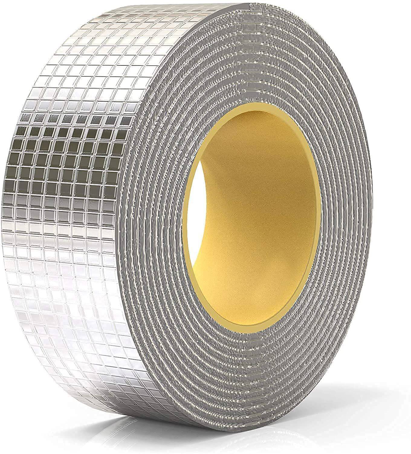BKKTRADERS Aluminum Self Adhesive Foil Tape, UV Protection Waterproof Rubber Tape Crack Filler
