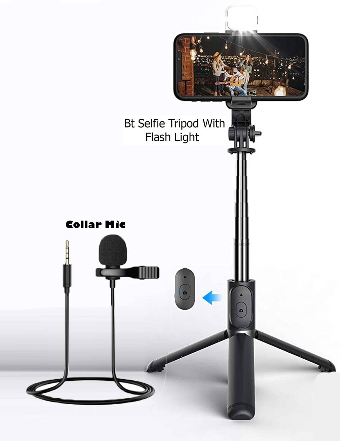 BUFONA Selfie Sticks Phone Holder Camera Flash Brackets+Collar Microphone Bluetooth Tripod, Monopod, Monopod Kit, Tripod Ball Head, Tripod Bracket, Tripod Clamp, Tripod Kit