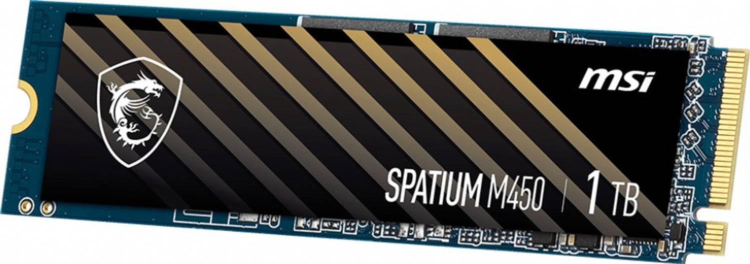 内蔵型SSD MSI SPATIUM M450 PCIe 4.0 NVMe M.2 1TB MSI SPATIUM 1 TB Desktop Black M.2 Internal Solid State Drive (SSD