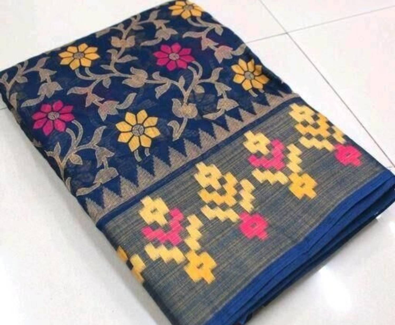 Adrika Printed Bollywood Cotton Blend Saree