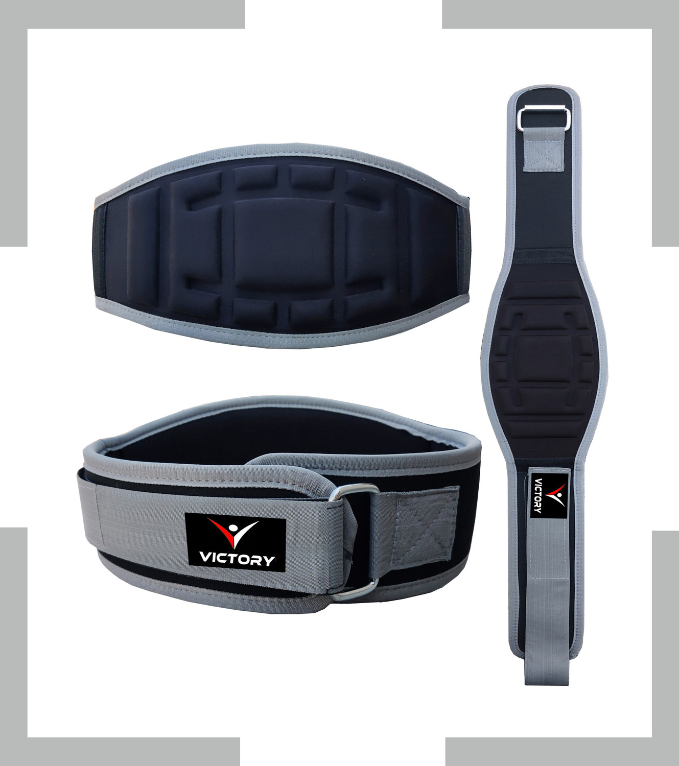 Image of VICTORY Heavy Quality 6''Inch Wide Molded Gym Belt with Full Padding Weight Lifting Belt