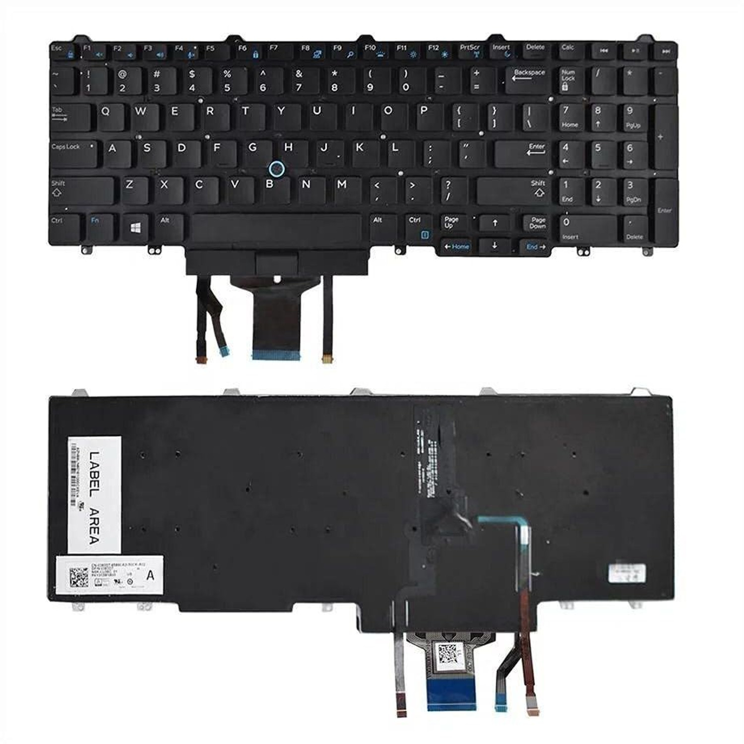 Image of TechSio Latitude E5550 E5570 E5580 5550 5580 5590 5591 with Backlit & Pointer Internal Laptop-size Laptop Keyboard Compatible with Desktop, Laptop, Mac