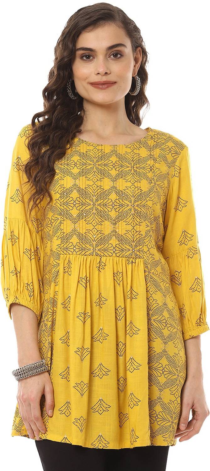 BIBA Women Printed Flared Kurta