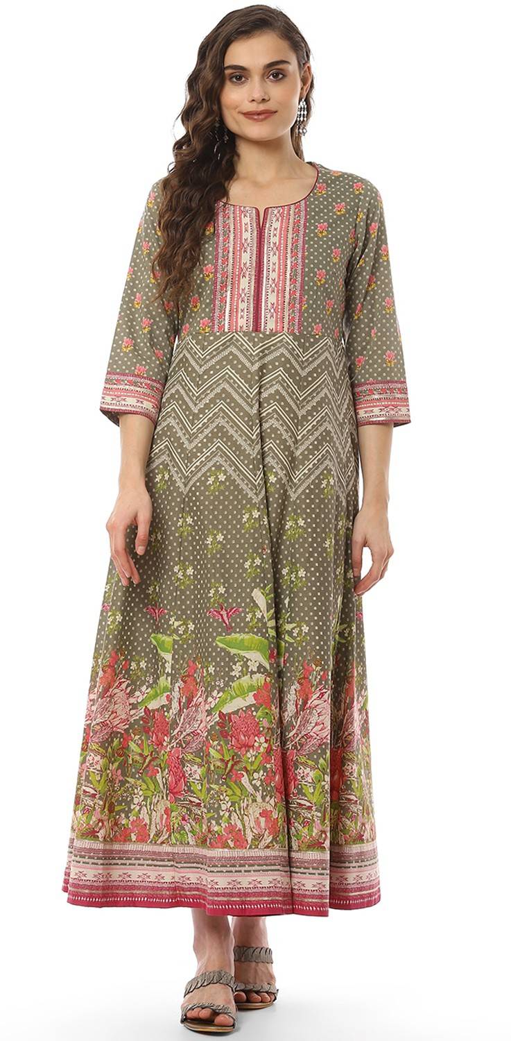 BIBA Women Printed Flared Kurta