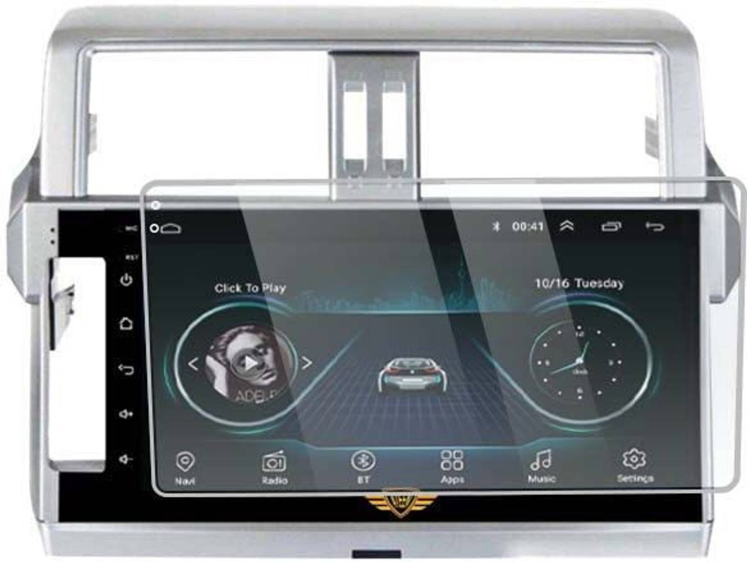 ATEEN Screen Guard for 9 inch Screen Guard/Touch Screen Guard/Screen Protector Display Monitor Glass for Toyota Land Cruiser Double DIN Car Android Music System[for After Market Car Stereo]