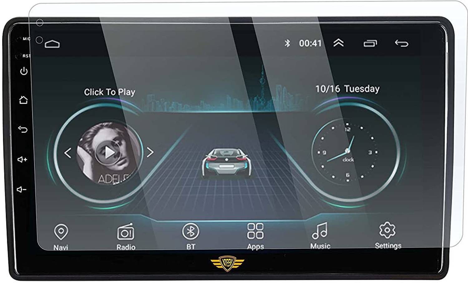 ATEEN Screen Guard for 9 inch Screen Guard/Touch Screen Guard/Screen Protector Display Monitor Glass for Renault New Duster Double DIN Car Android Music System[for After Market Car Stereo]