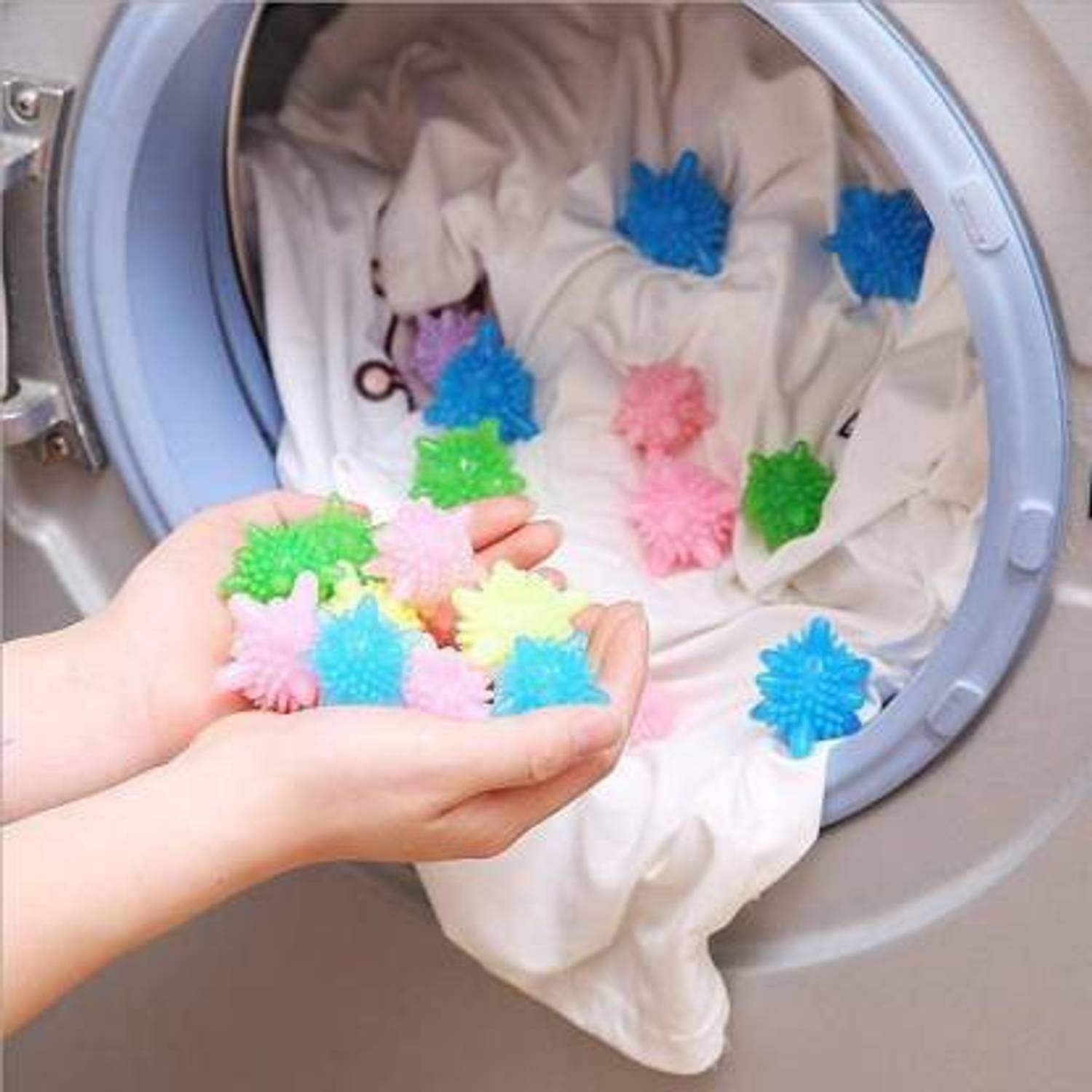 9Up Corona Shape Washing Laundry Ball | Soft Silicone Washing Machine Laundry Ball Detergent Bar