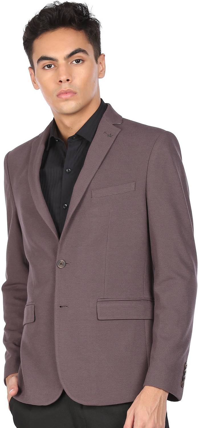 ARROW Solid Single Breasted Casual Men Blazer