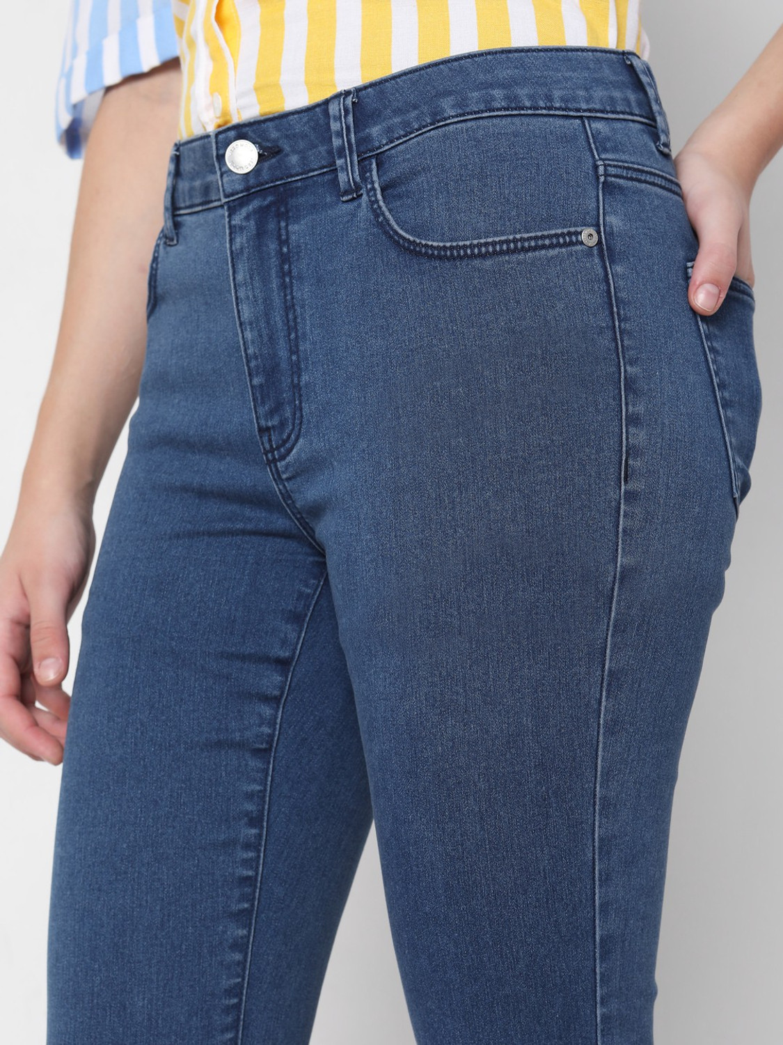 Image of VERO MODA Flared Women Blue Jeans