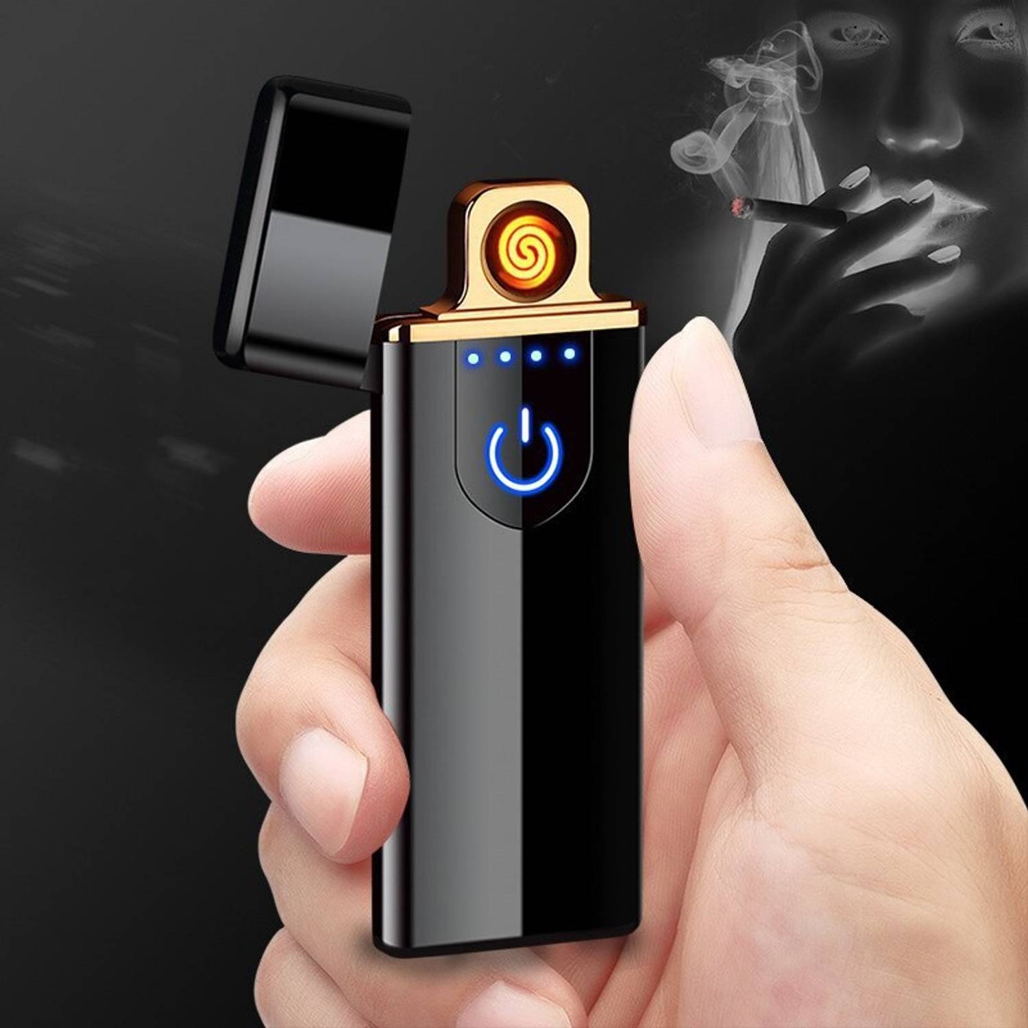 cigarette charging lighter Jecool USB Charging Finger Touch Cigarette Pocket Lighter Pocket Lighter  Price in India