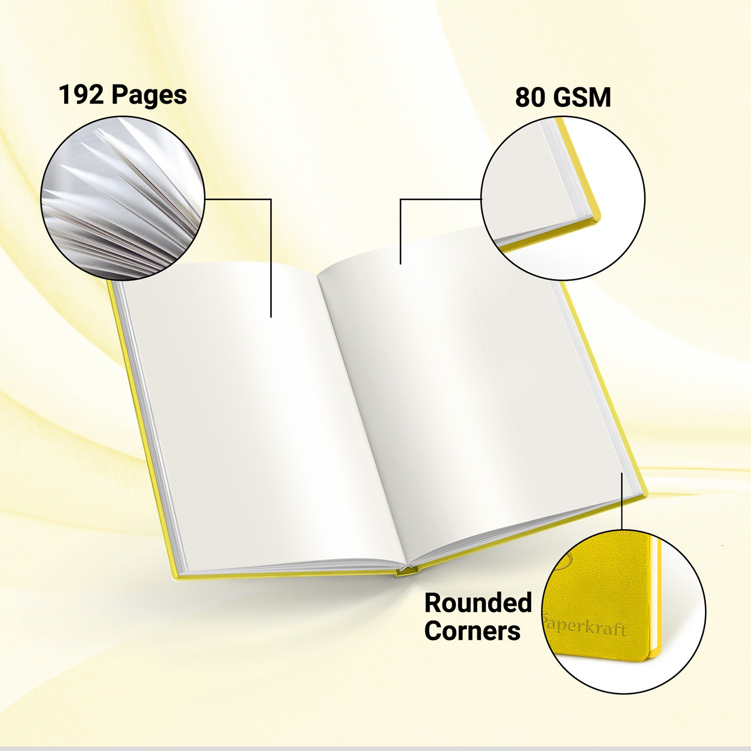 Image of Paperkraft Designer Series with PU leather A5 Diary Unruled 192 Pages