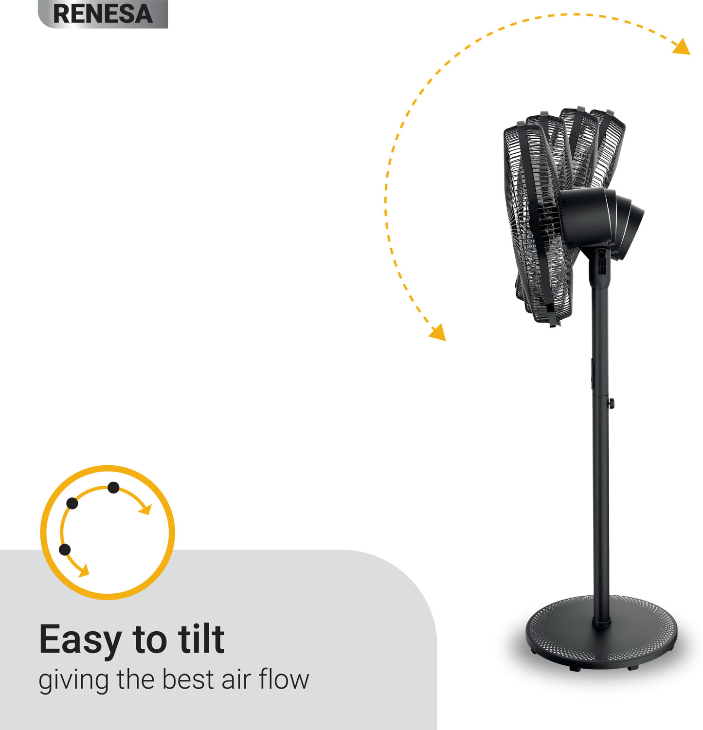 Image of Atomberg Renesa Non Swing | Silent | 6 Speeds | LED Display | Ideal for Home & Office with 2 Year Warranty BLDC Motor with Remote 400 mm Pedestal Fan (5 Star | Midnight Black | Pack of 1)