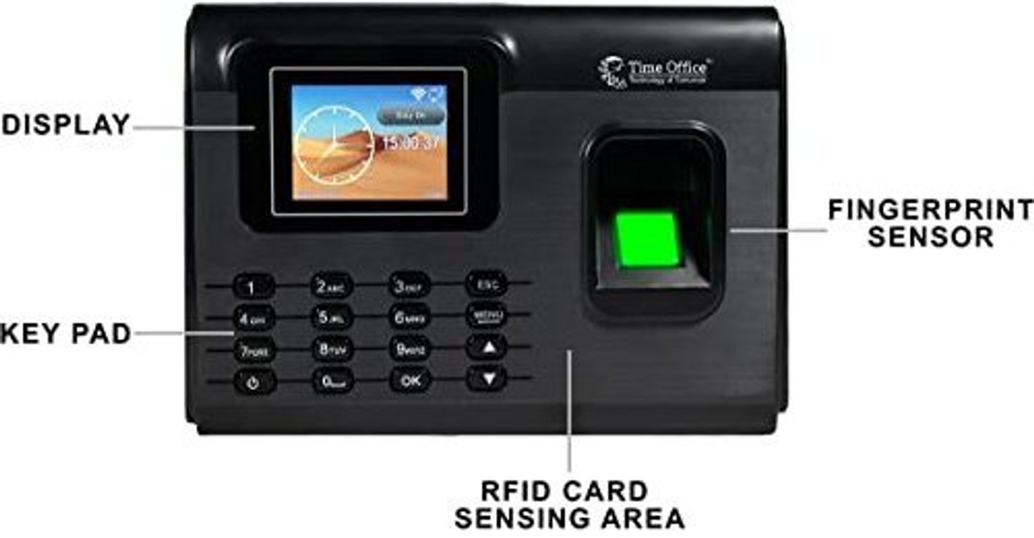 Image of Timeoffice Biometric Time Attendance Machine with WI-FI TCP /IP, Z200BW(WI-FI) Attendance Machine with Software integration,Fingerprint +Rfid card attendance data(5nos. Rfid cards free) Time & Attendance (Password, Fingerprint, Card) Access Control, Time & Attendance (Fingerprint, Card, Password) Time & Attendance, Access Control, Door Locks