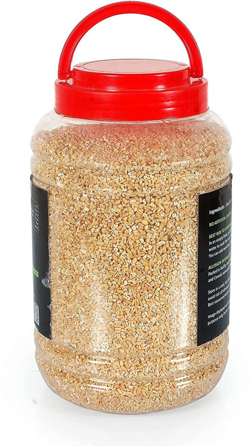 Image of SundarLaxmi Steel Cut Oats 2kg - Gluten Free Oats, Breakfast Cereal, Diet Food Plastic Bottle