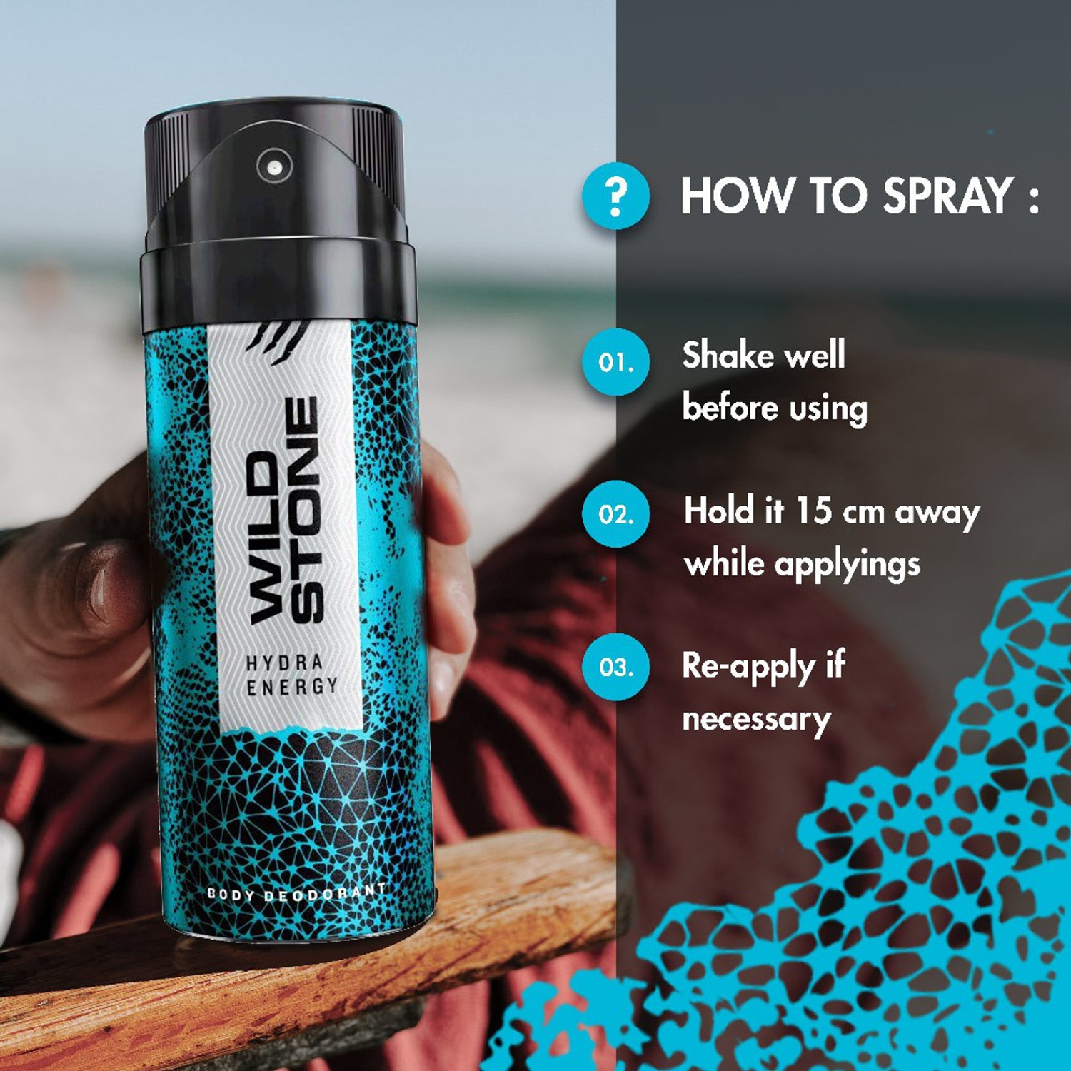 Image of Wild Stone Gift Box with Hydra Energy and Ultra Sensual Deodorant (150ml Each) Body Spray - For Men