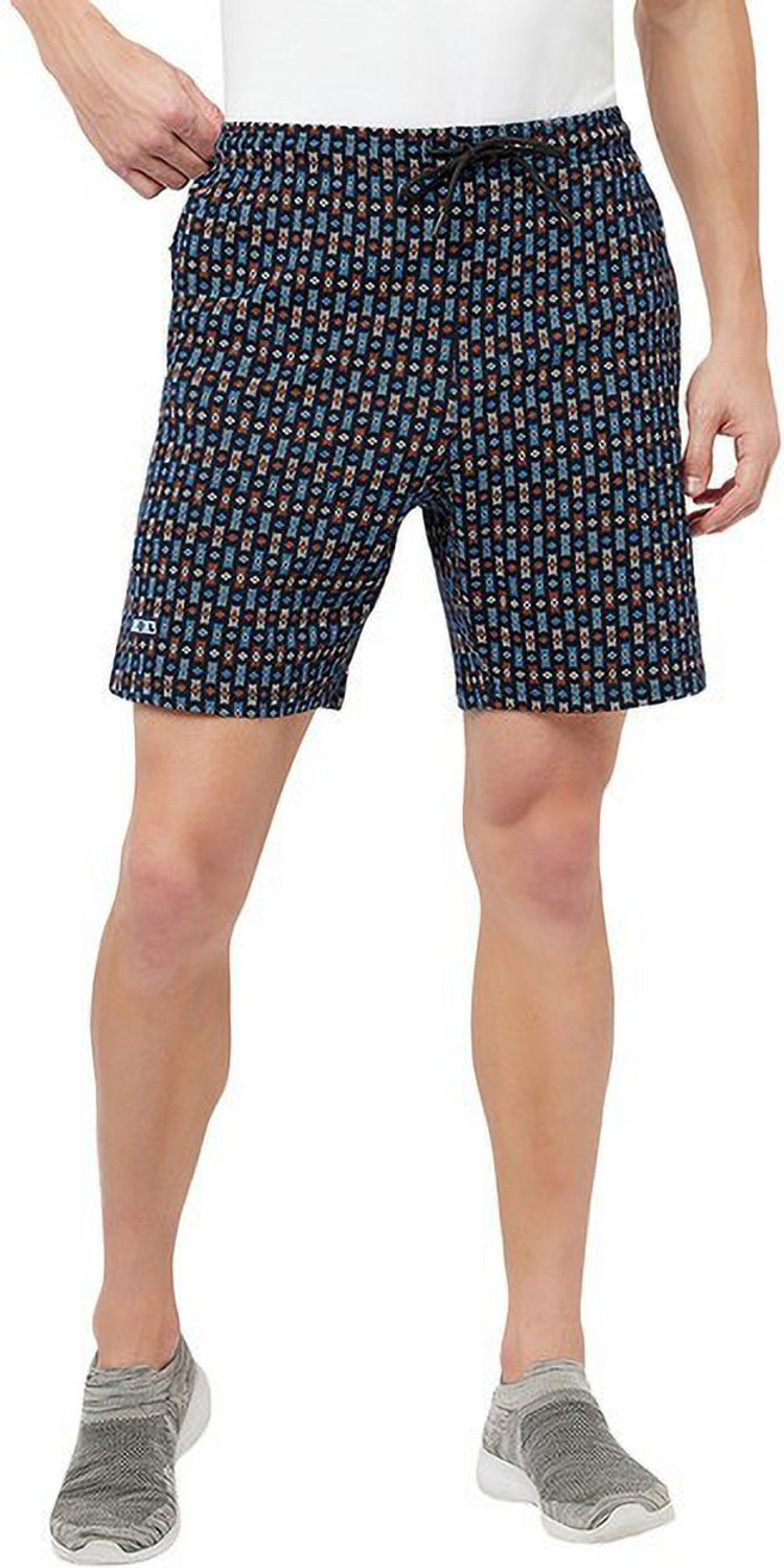 Image of TT Printed Men Dark Blue Beach Shorts