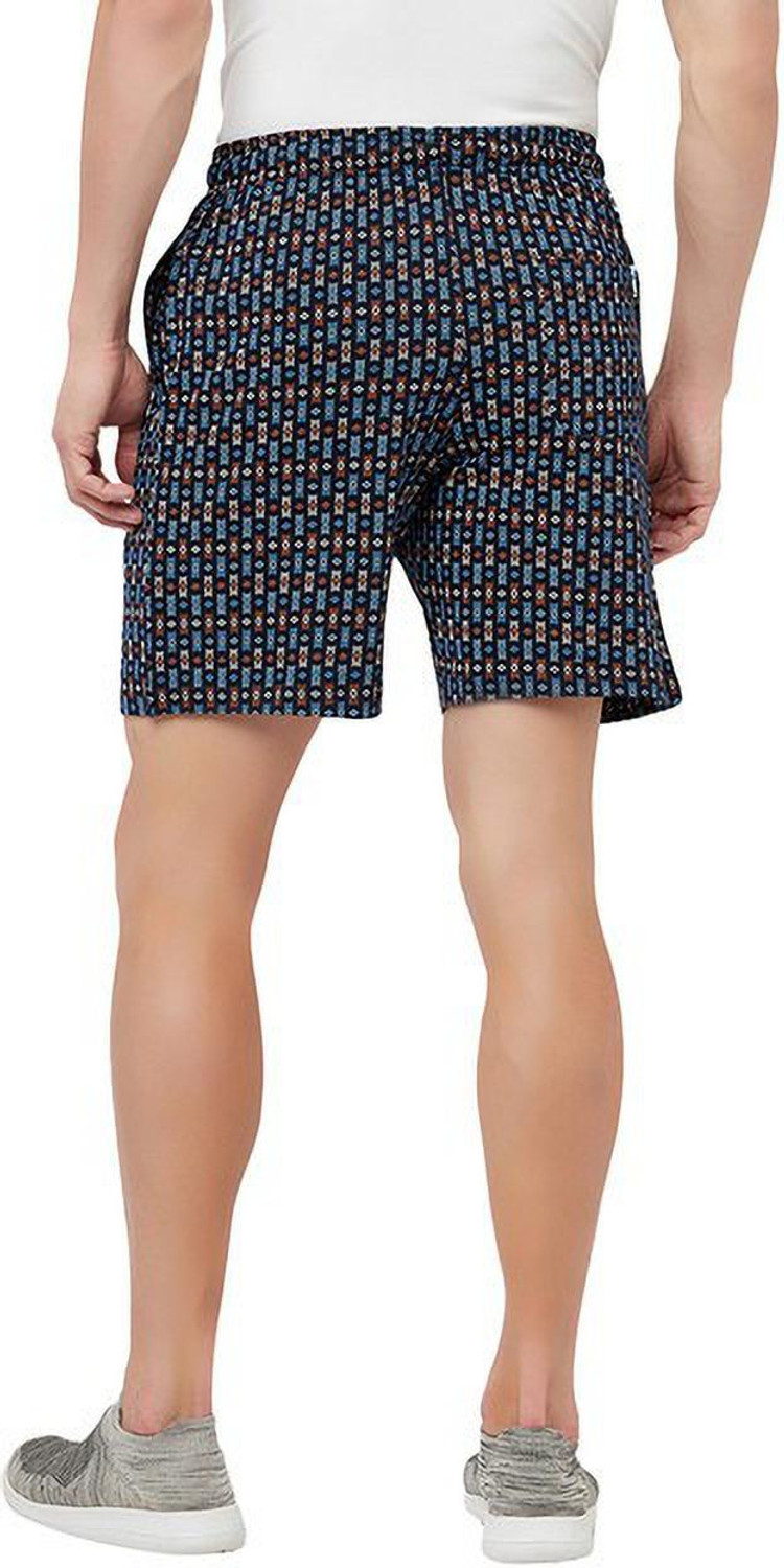 Image of TT Printed Men Dark Blue Beach Shorts