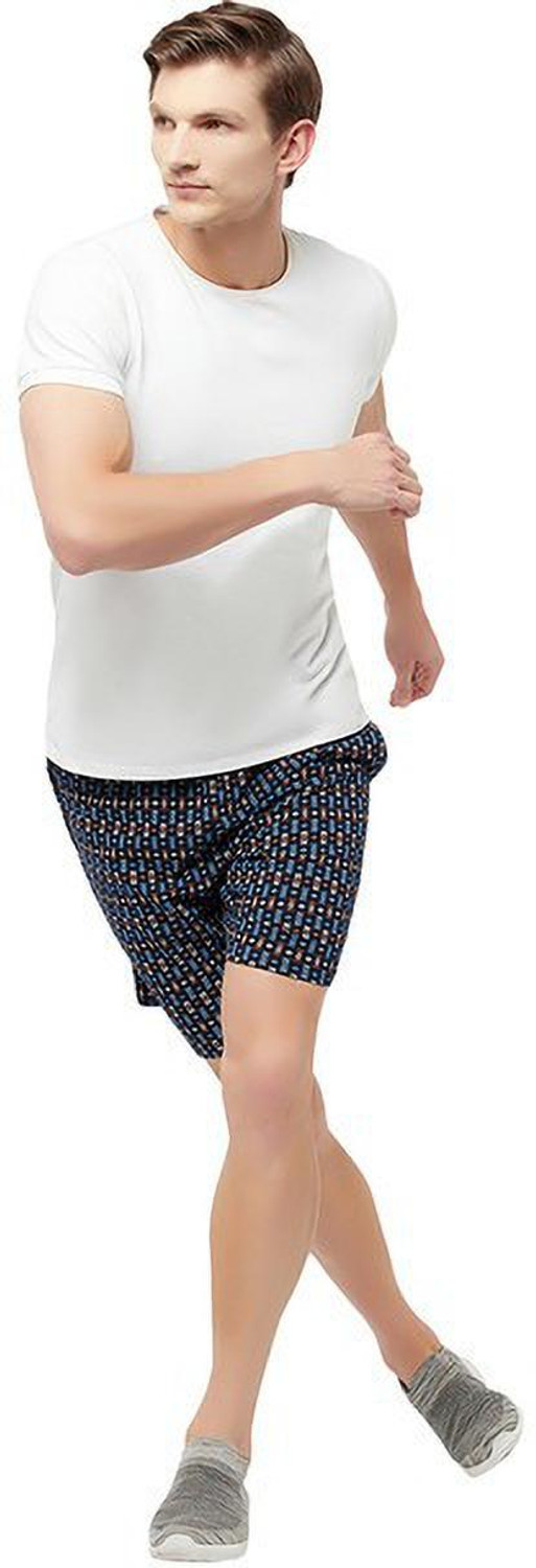 Image of TT Printed Men Dark Blue Beach Shorts