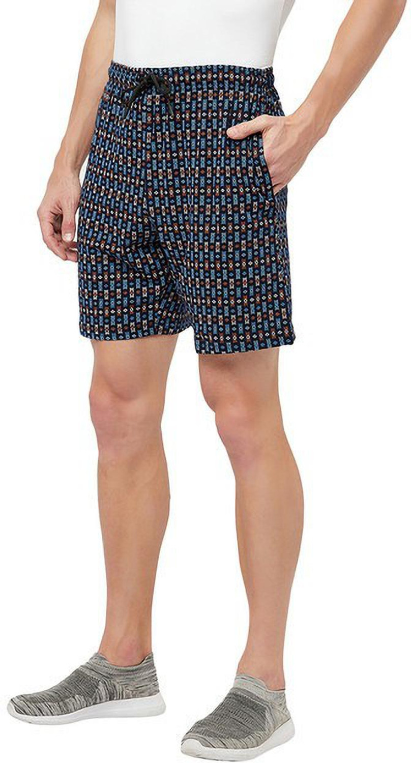 Image of TT Printed Men Dark Blue Beach Shorts