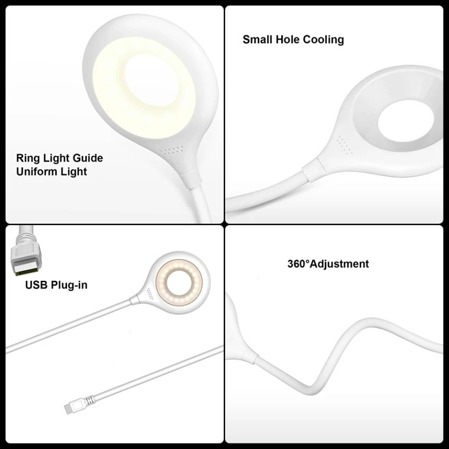 Glowish Portable Desk Lamp with Ring Light - Image 3
