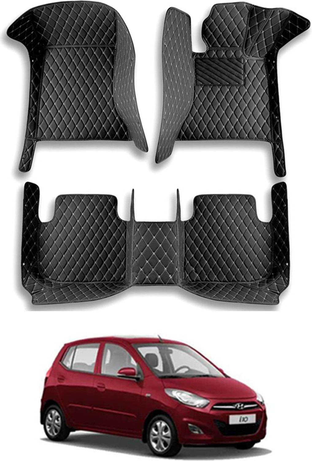 Image of RKPSP Leatherite 7D Mat For Hyundai i10