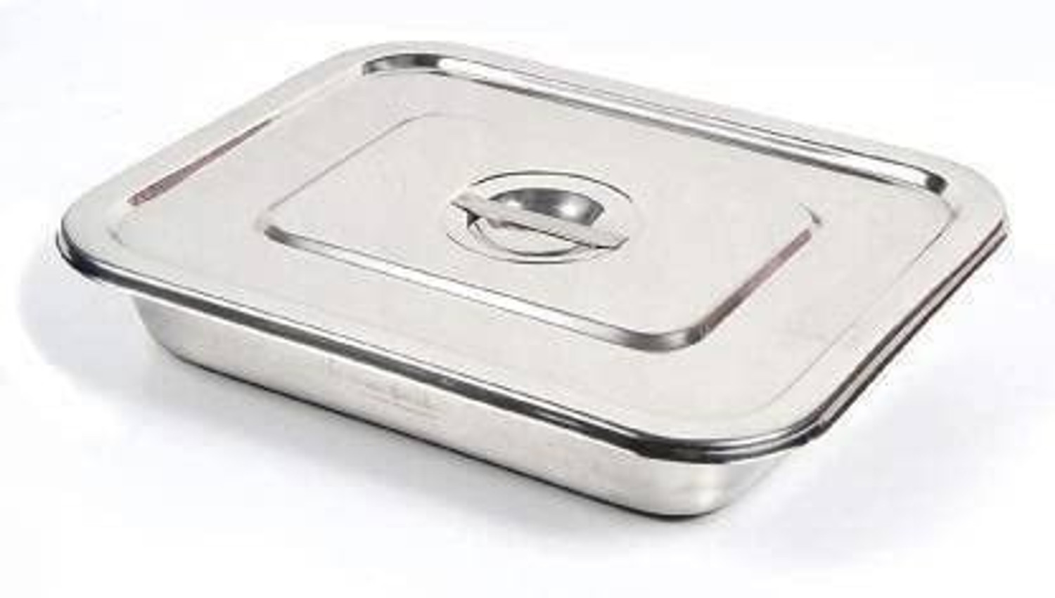 Image of Medipulse Medical Instrument Tray 11x7 inch with Lid Stainless Steel Reusable Medical Tray
