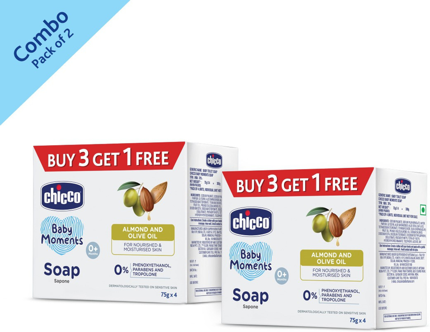 Image of Chicco Baby Moments Soap - (8 x 75 g)