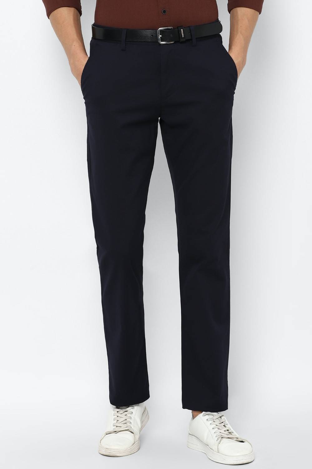 Allen Solly Regular Fit Men Dark Blue Trousers