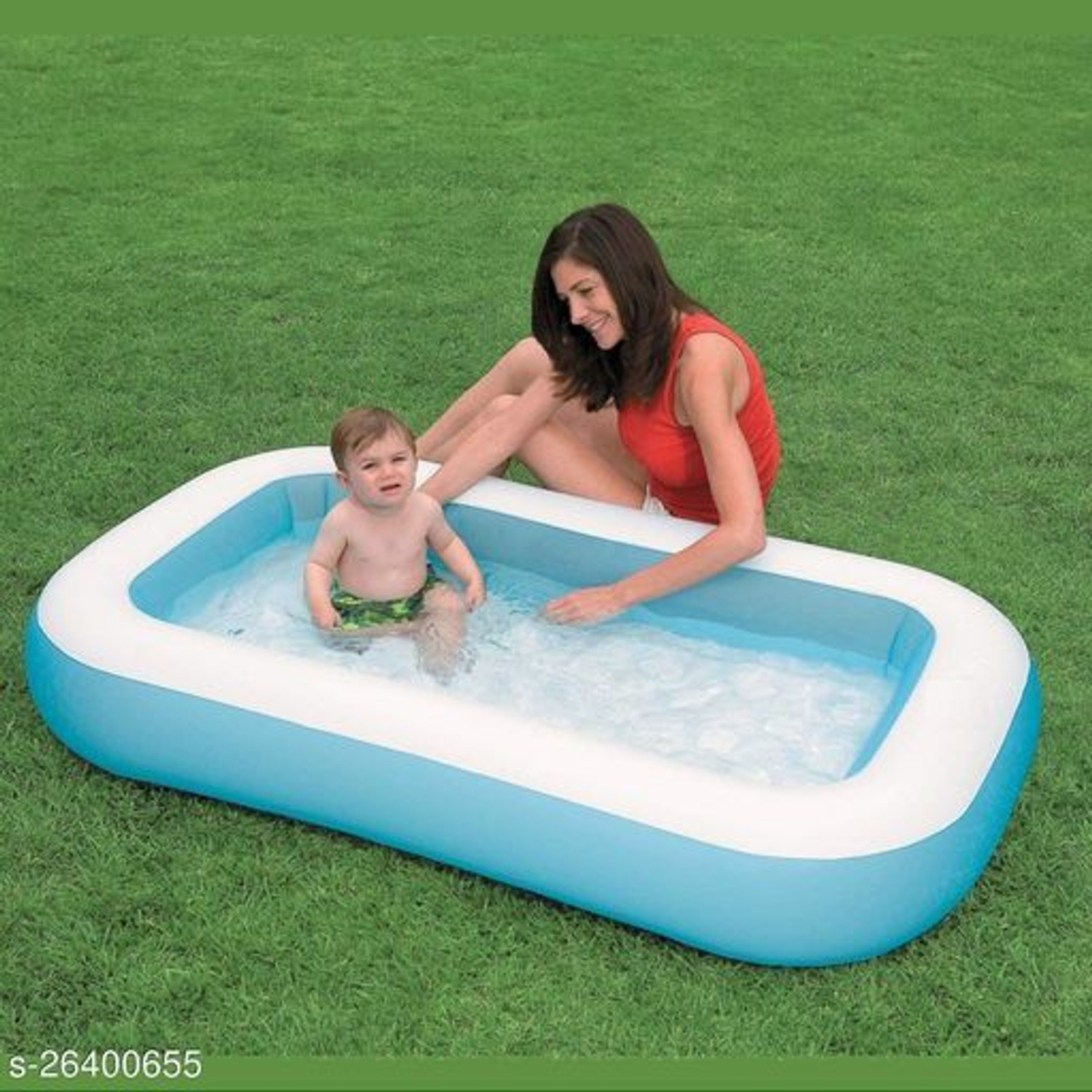 Image of xelix 5 Feet Inflatable Bath Tub with Air Hand Pump (Blue)
