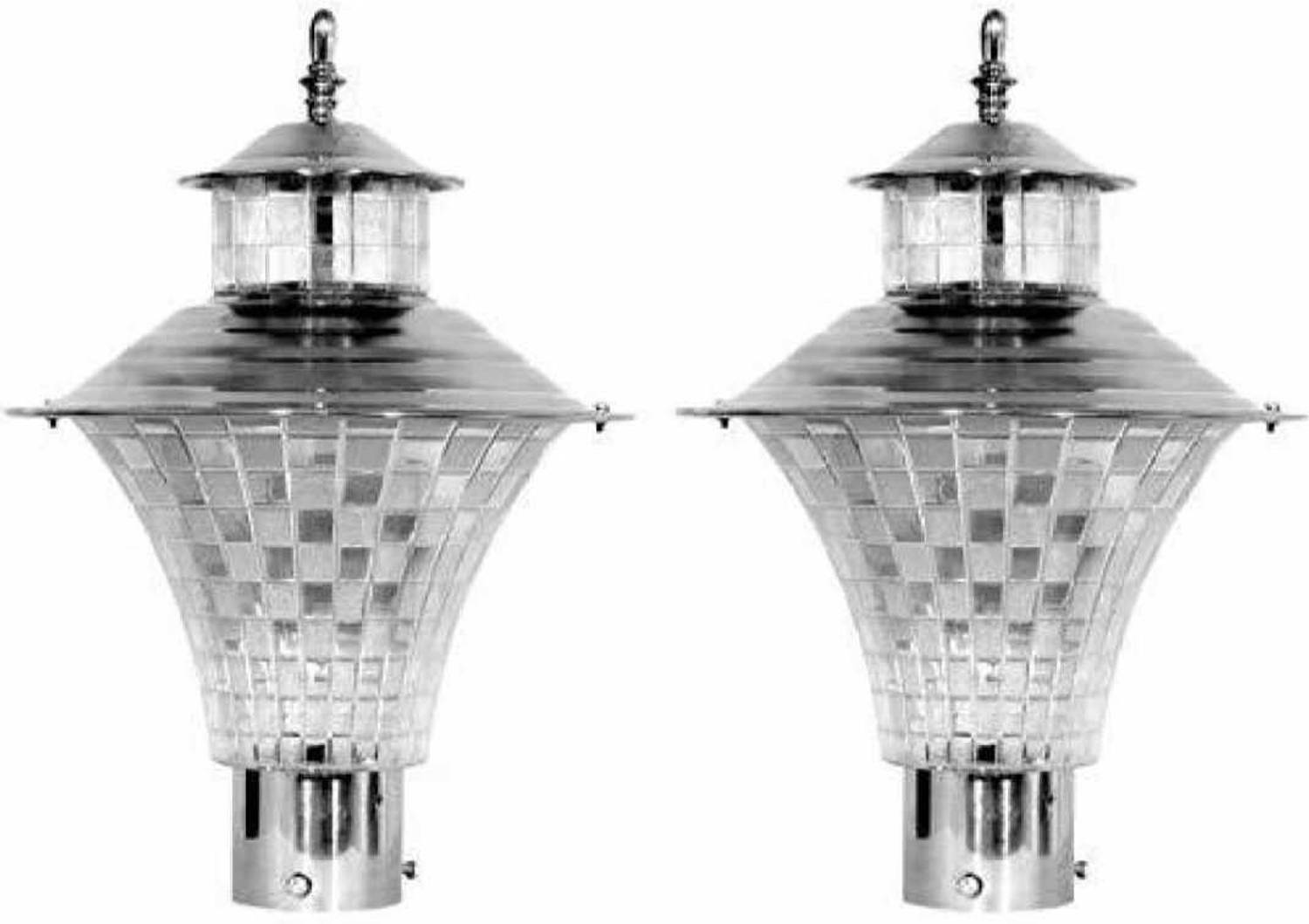 BLACK RAY GL02 Gate Light Outdoor Lamp (Silver)