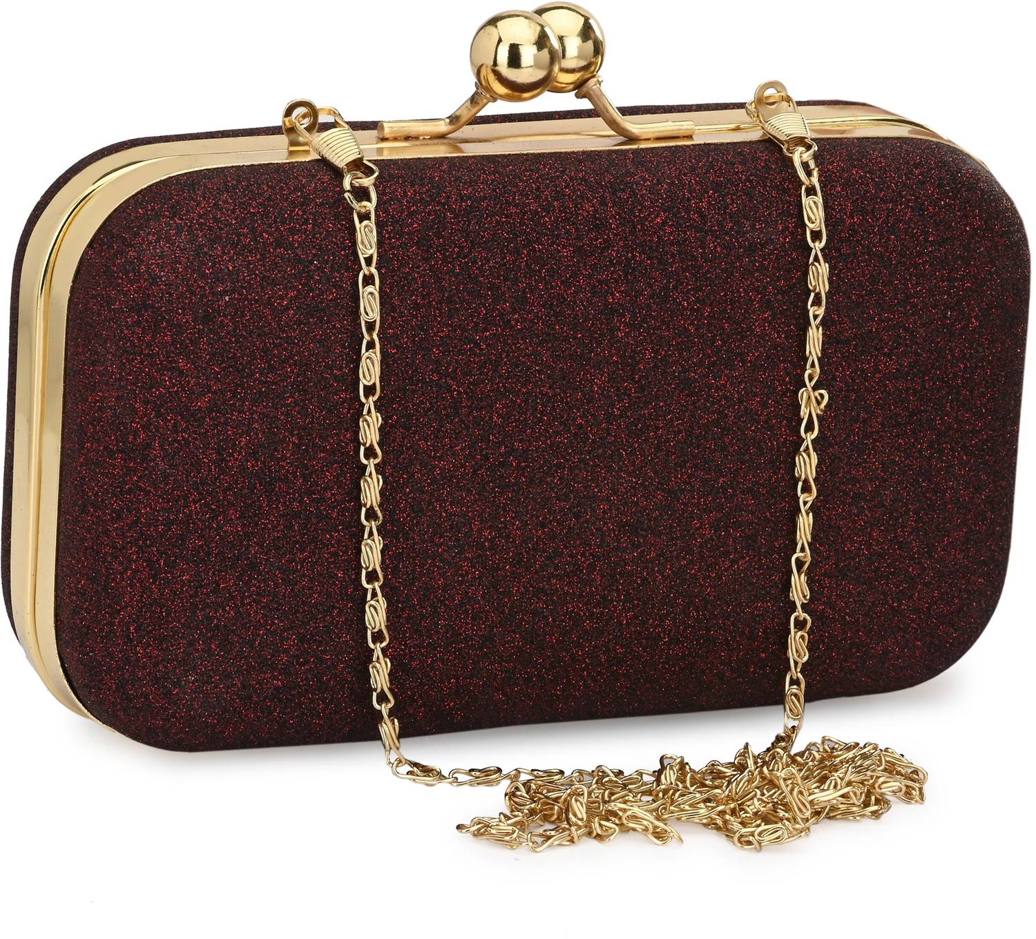 FOR THE BEAUTIFUL YOU Party, Casual Maroon  Clutch