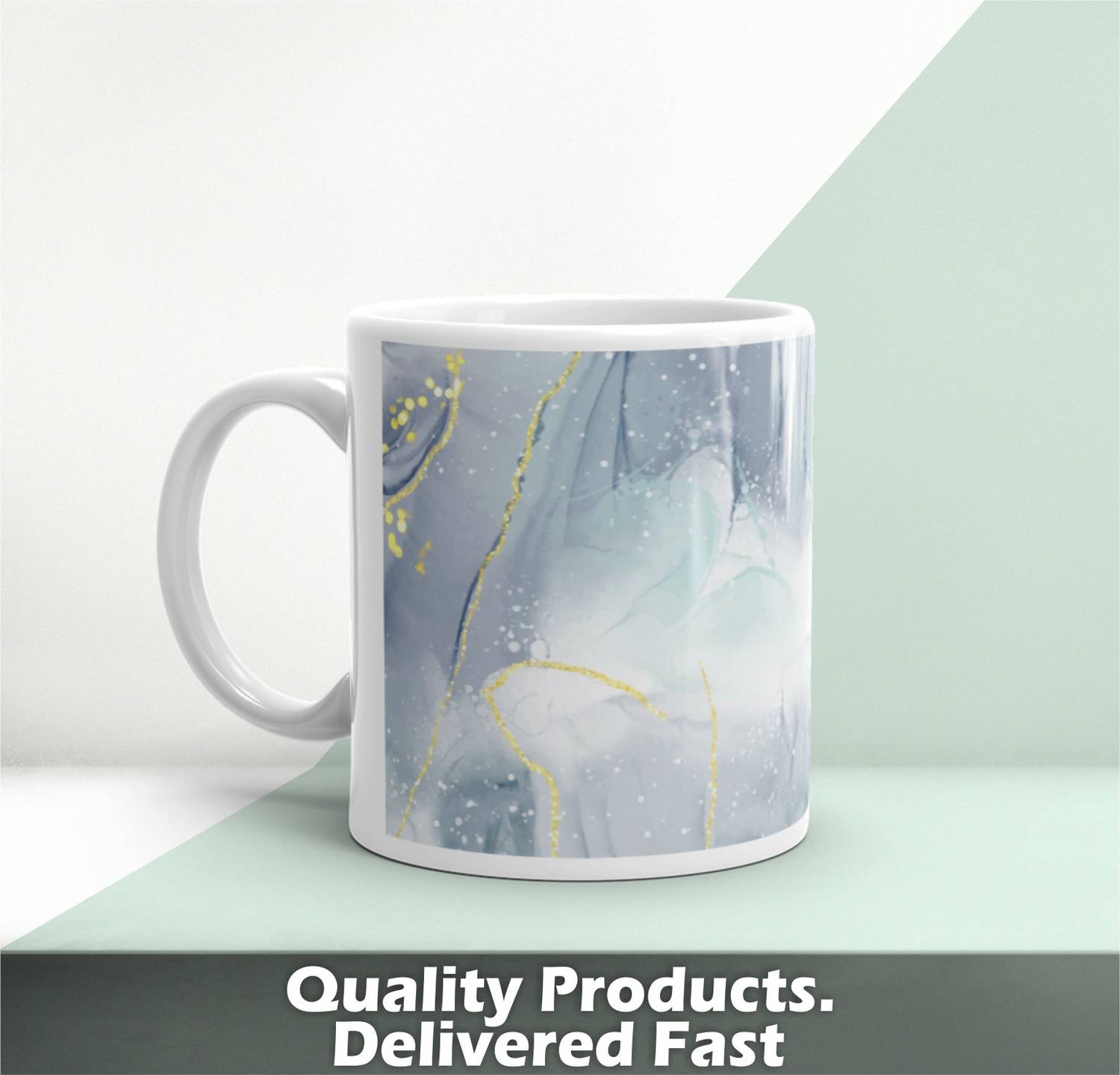 Artgenics Marble Pattren Printed 06 Ceramic Coffee 325ml Ceramic Coffee Mug