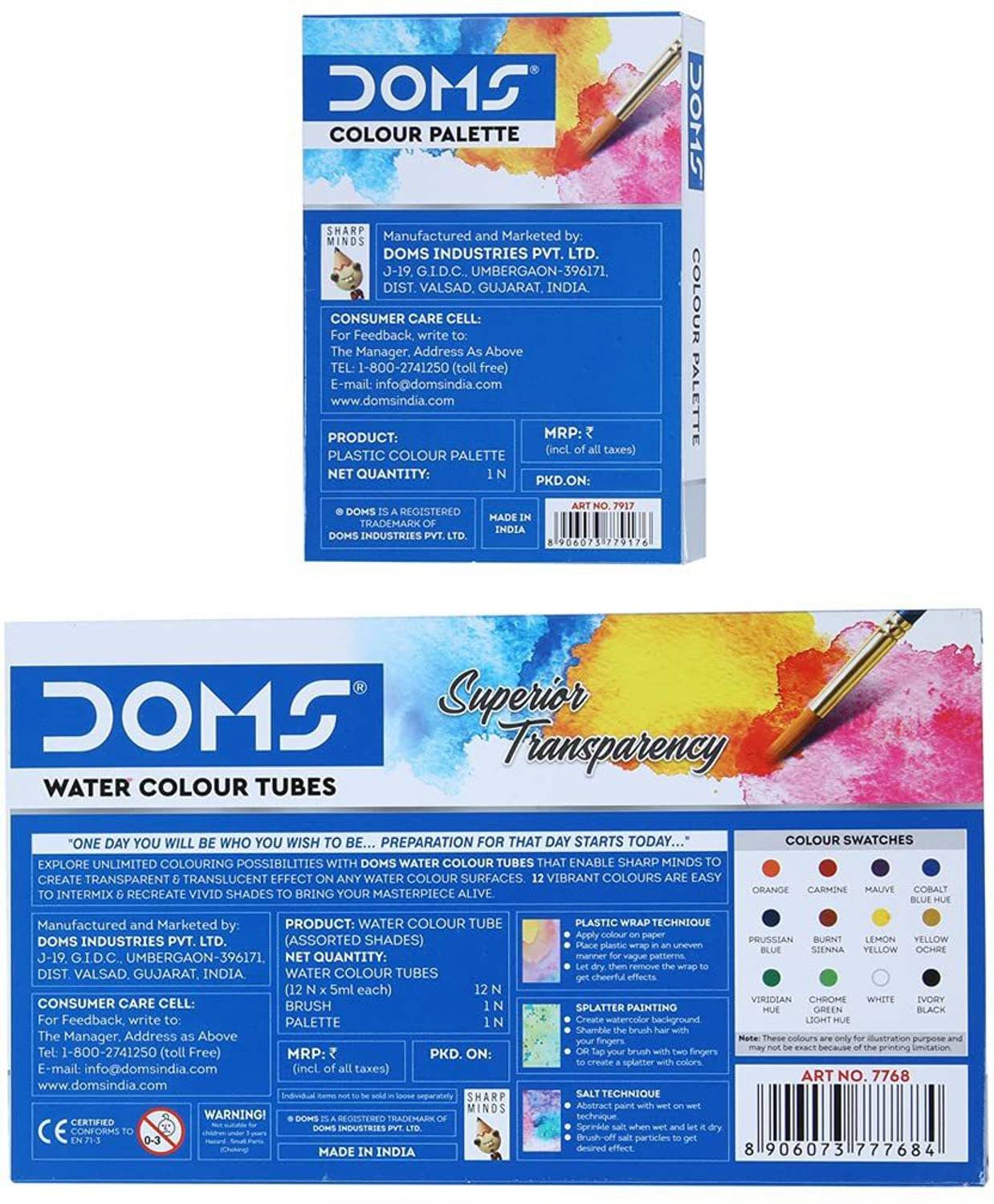 DOMS Watercolour Tubes 12 Shades - Image 5