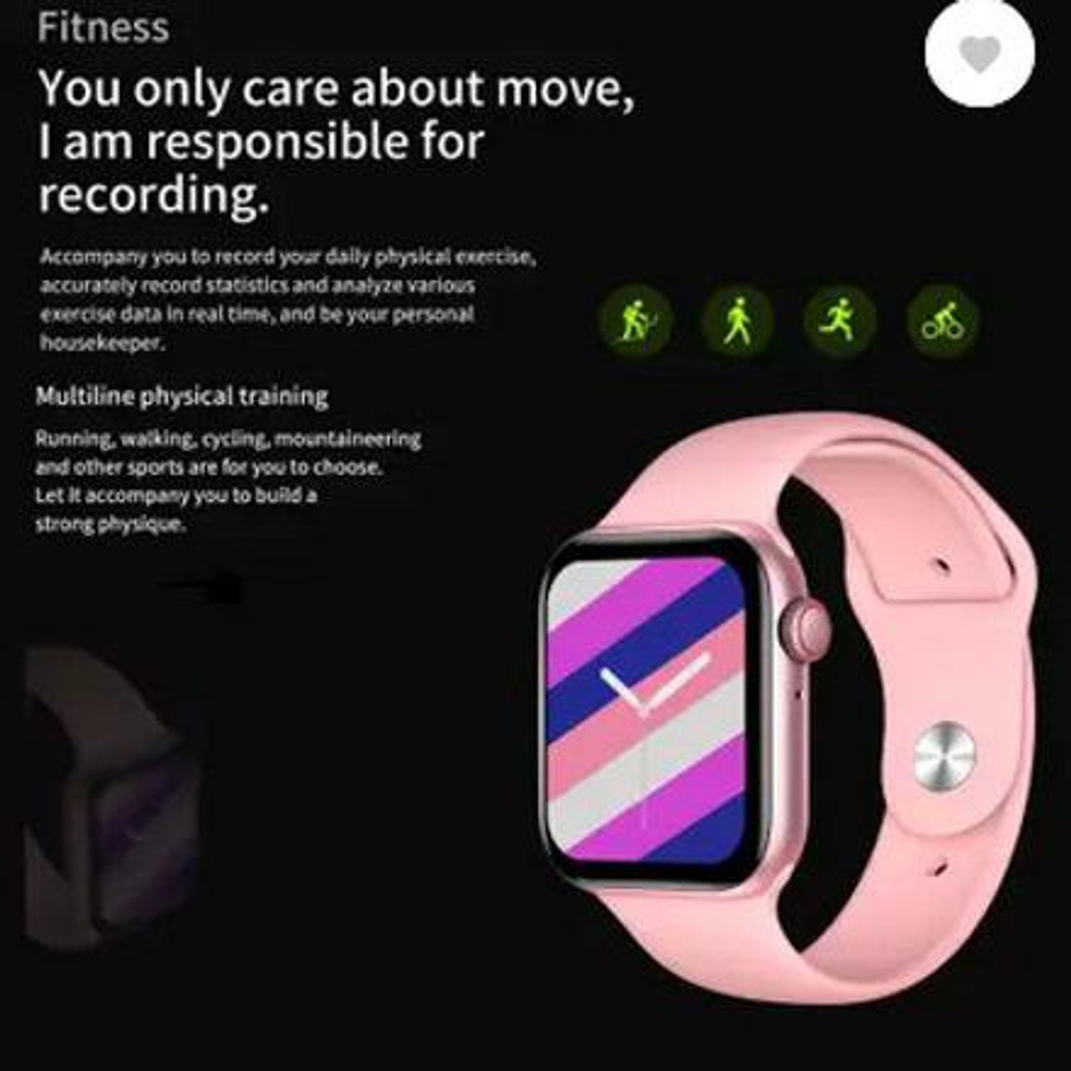 Image of THE MOBILE POINT FUll Touch Amoled Display SpO2 Bluetooth calling Function With Crown Work Smartwatch