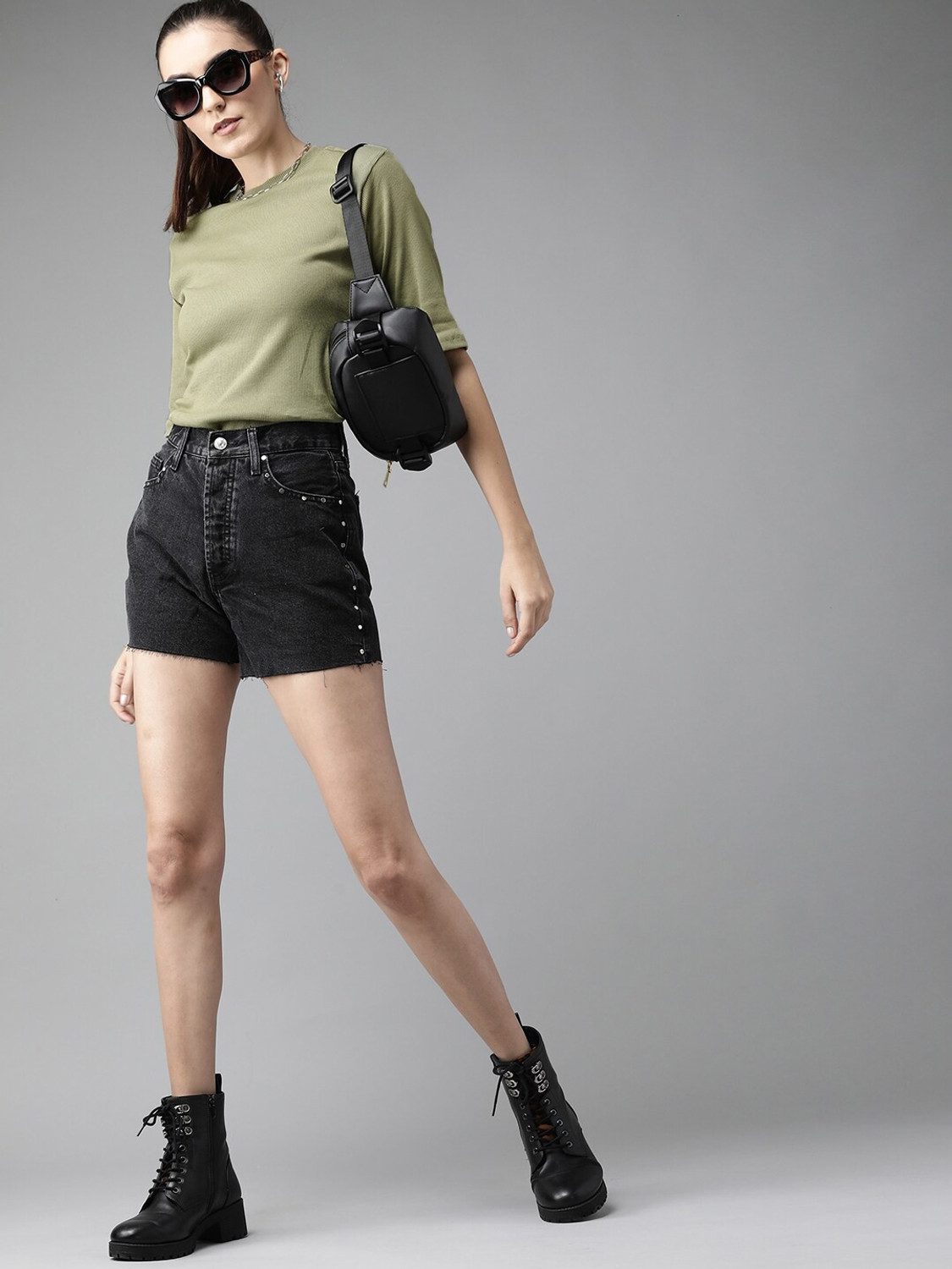 Image of Roadster Casual Solid Women Green Top
